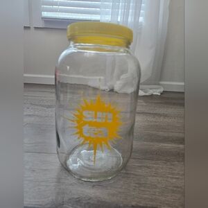 Vintage Sun Tea Glass Jar And Lid. Summer Picnic Outdoor Farmhouse